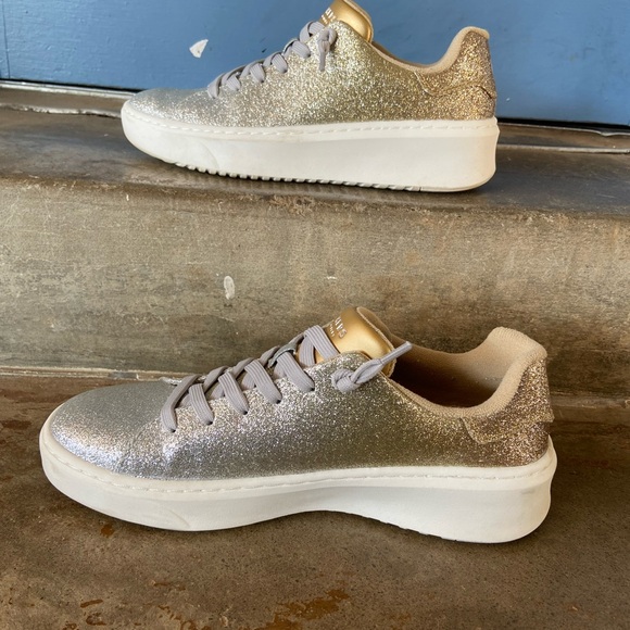 Skechers x Jane Treacy Glittering Silver/Gold Sneakers - Picture 3 of 8